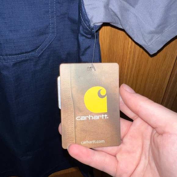 🔗Mens Carhartt Scrub Top- Navy - Picture 5 of 7